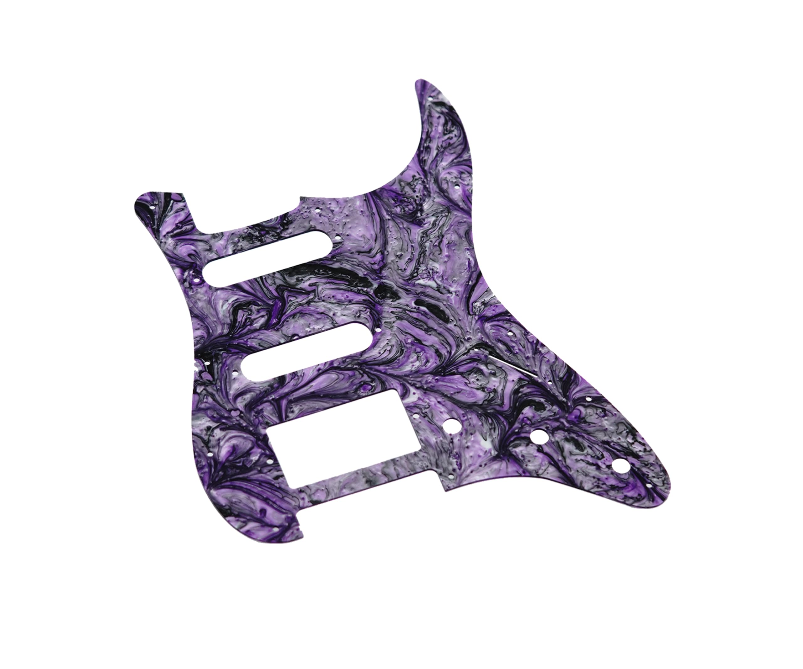 Guyker 11 Hole Guitar Pickguard, Resin Strat ST Style S/S/H Pick Guard Scratch Back Plate Cover for Electric Guitar Replacement Part, PG004 Purple - Image 3