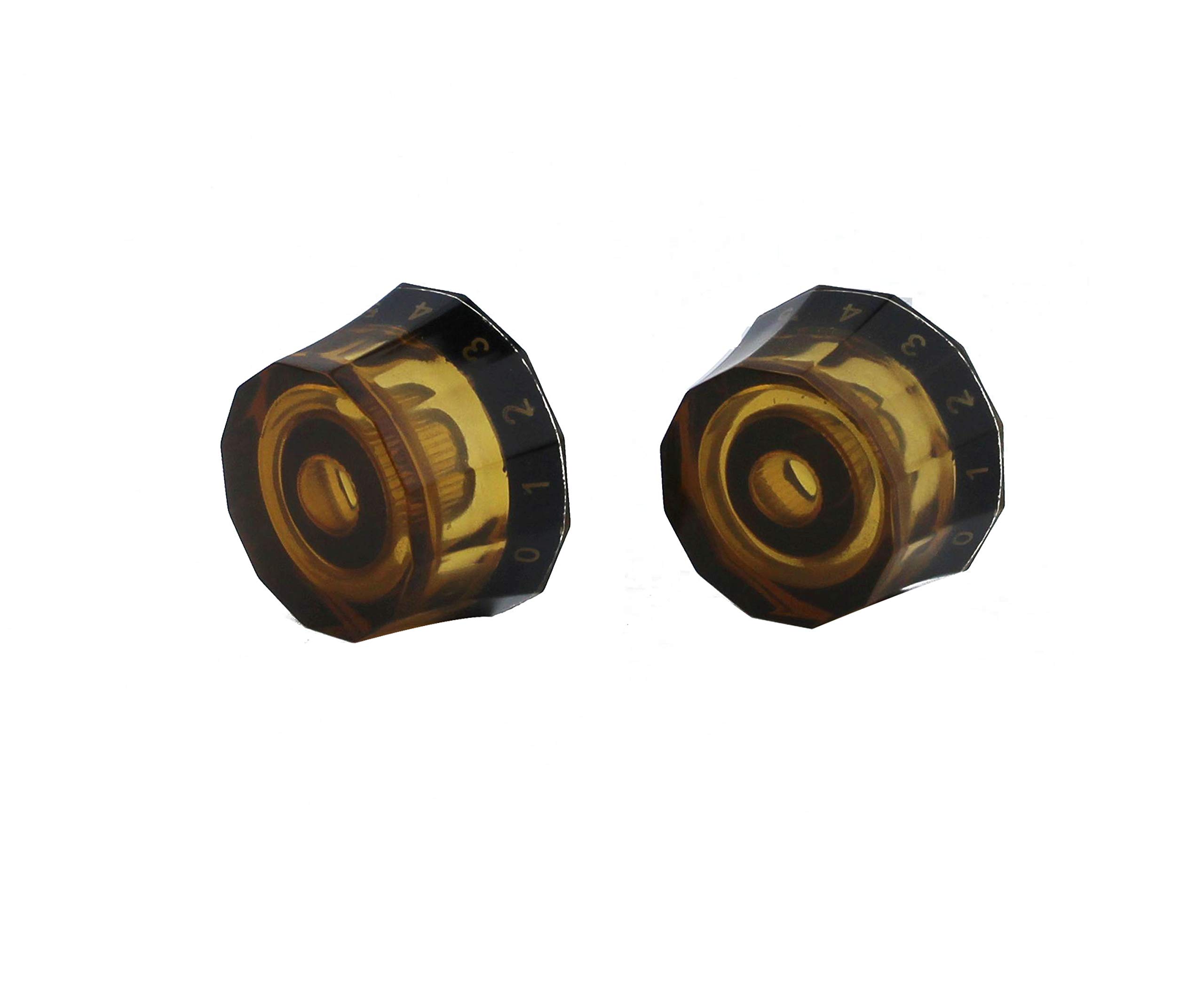 Guyker 2Pcs Potentiometer Control Knobs Dia. 6mm (0.24") Shaft Pots - Rotary Volume Tone Buttons Replacement Part for Electric Guitar or Precision Bass - Brown - Image 3