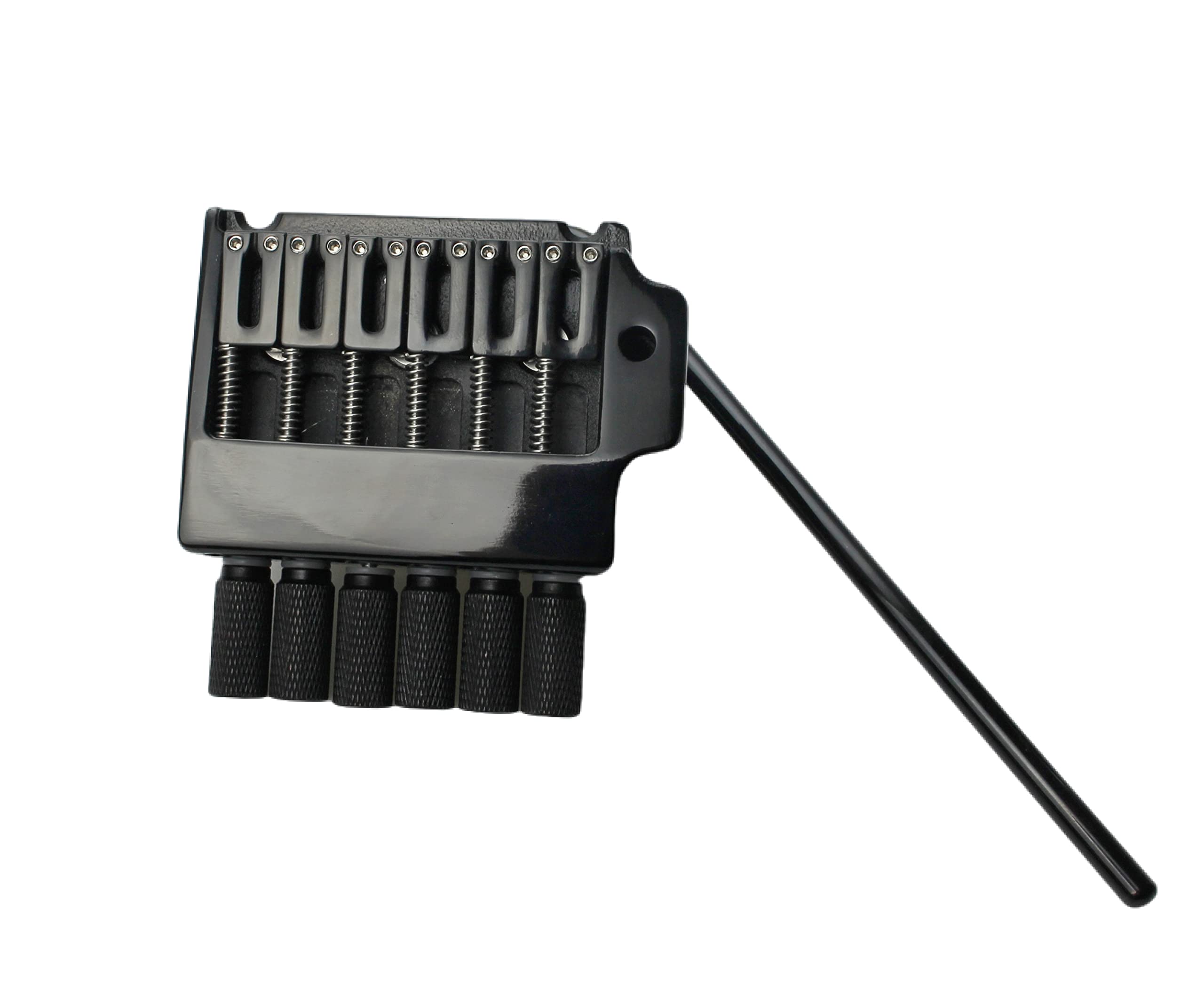 Guyker 6 String Bridge Saddle with Bridge String Lock, Spring and Screw, Pop-In Bar for Headless Guitar Complete Install Kit, WT002, Black - Image 5