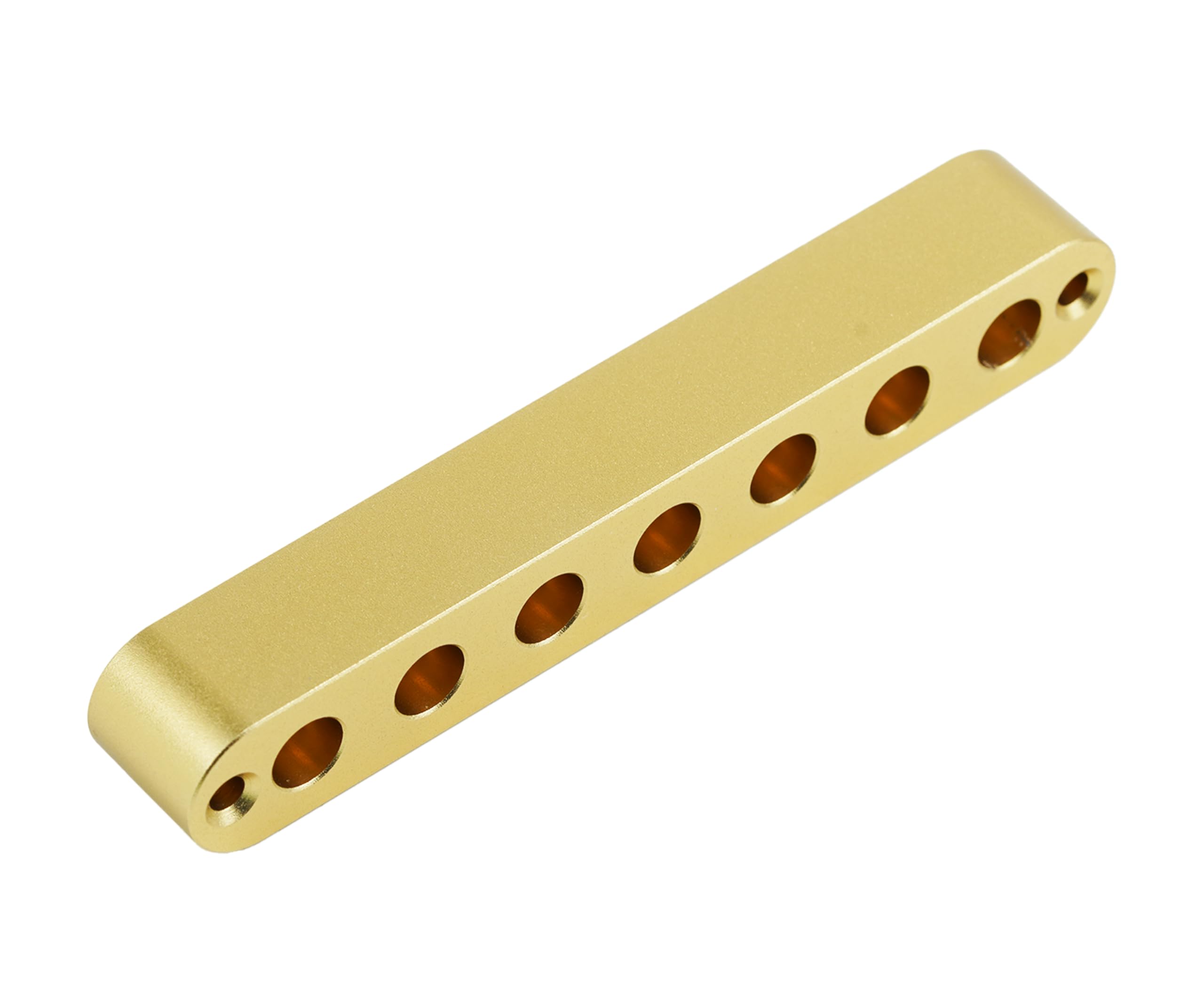 Guyker Aluminum CNC 7-String Ferrule Block for Through-Body Guitars Replacement Part (FB-07, Gold) - Image 3