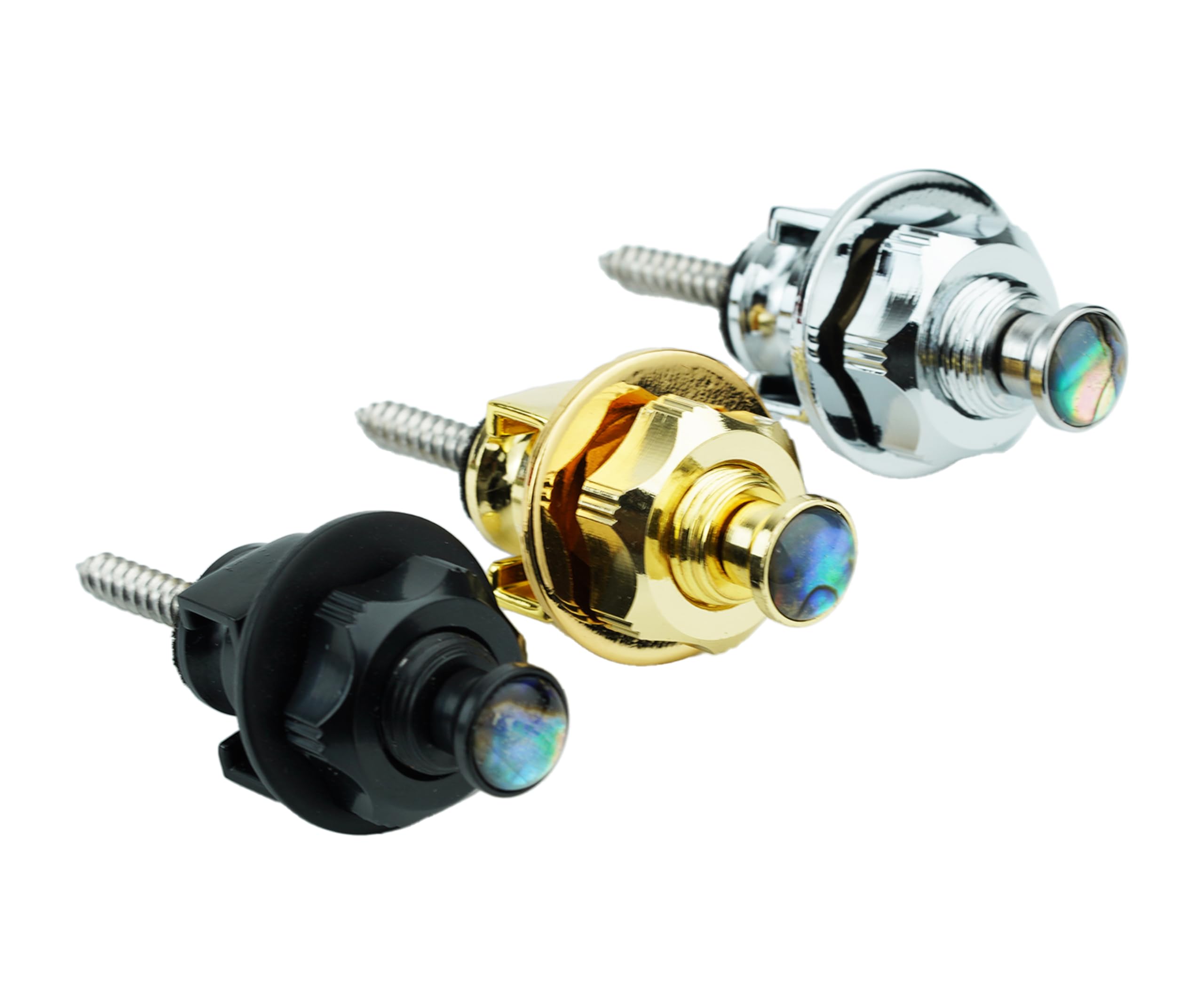 Guyker Guitar Bass Strap Locks Buttons, (1 Pair) Security Straplock Pegs Pins Metal End Strap Retainer System for Electric Acoustic Folk Guitar, Bass, Ukulele (GE010, Gold) - Image 7