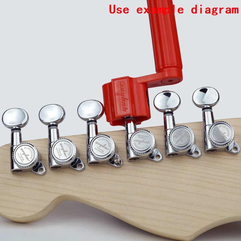 Guyker Guitar Roll Stringer Winder, 4-in-1 Acoustic Electric Guitar String Peg Puller Bridge Pin Remover Tool for Acoustic Electric Guitars Accessories Red - Image 4