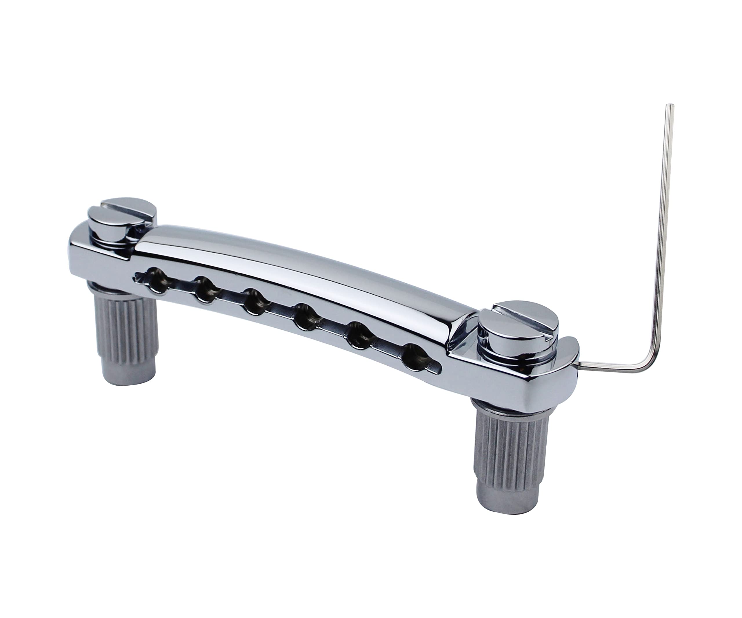 Guyker Guitar Tune-O-Matic Bridge and Stop Bar Tailpiece Combo Replacement Compatible with LP SG EPI 6 String Electric Guitar(GS001 + GM005, chrome) - Image 4