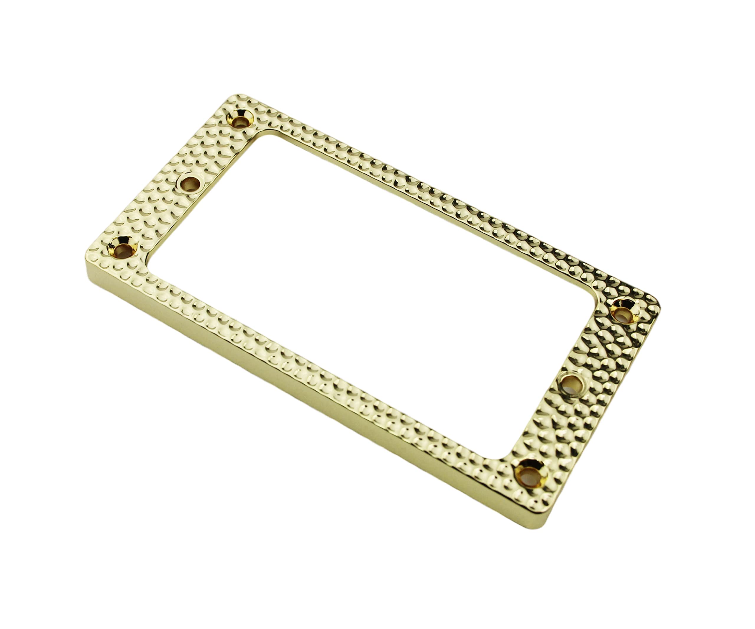 Guyker Metal Flat Humbucker Cover, Pickup Mounting Ring Set - Bridge Neck Pickups Frame Replacement Part for Electric Guitar or Precision Bass(2PCS, PR004 Gold) - Image 3