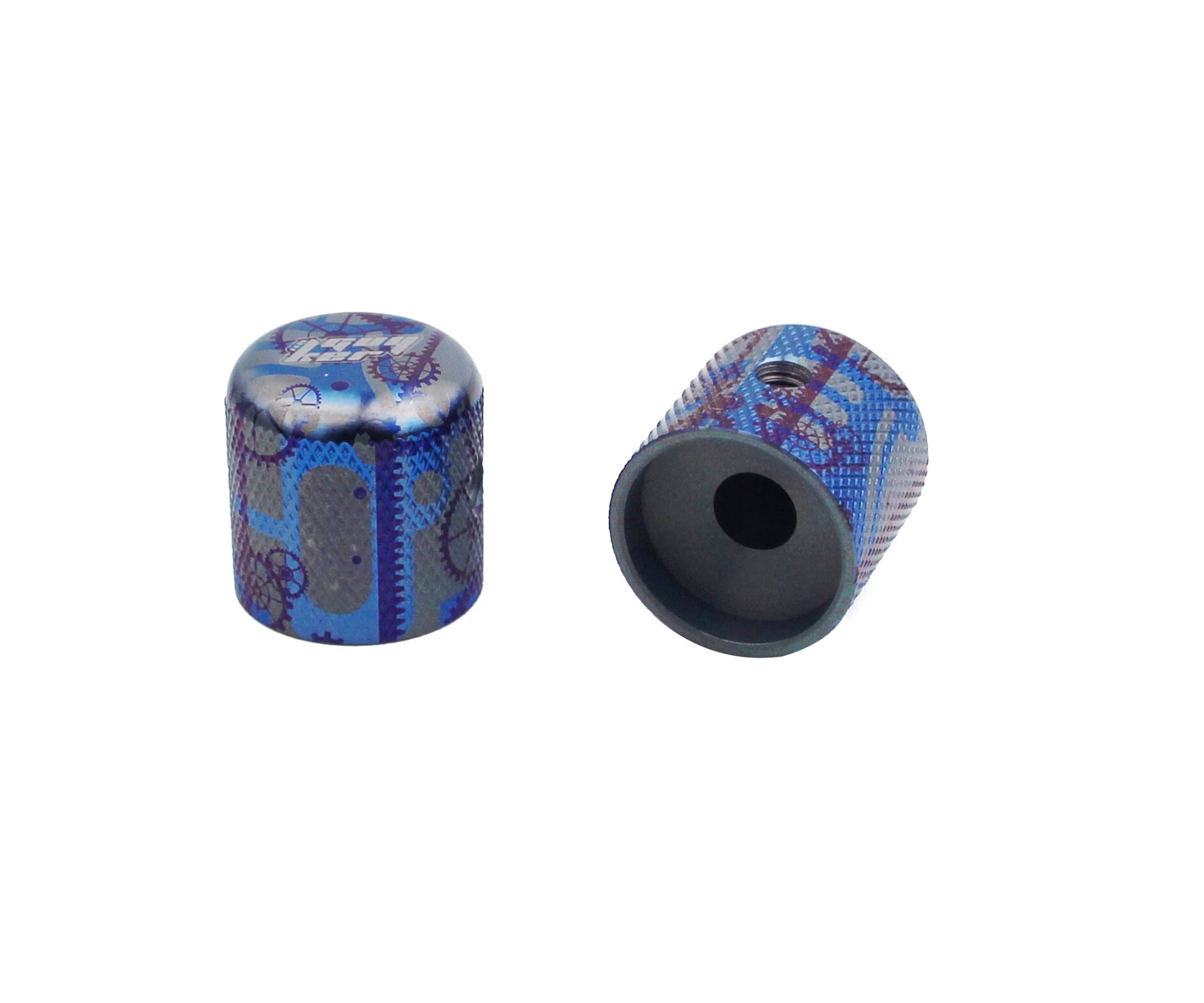 Guyker Titanium Alloy Guitar Control Plate and 2 Piece Potentiometer Knobs Mechanical Pattern Compatible with Fend TL Electric Guitar - Image 4